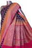 Double Contrast Handloom Banarasi Georgette Silk Saree